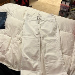 White high rise jeans